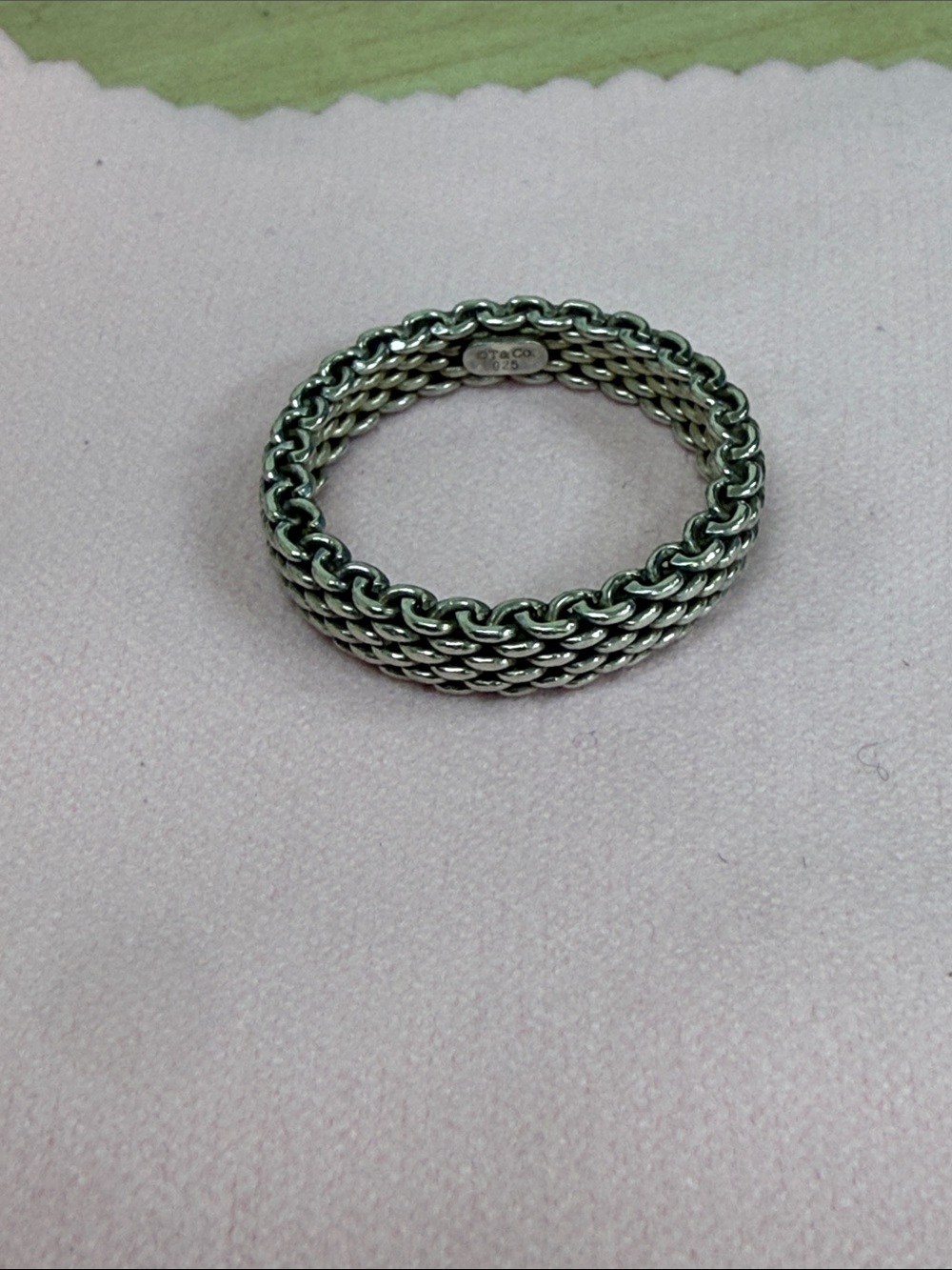 Tiffany narrow mesh ring